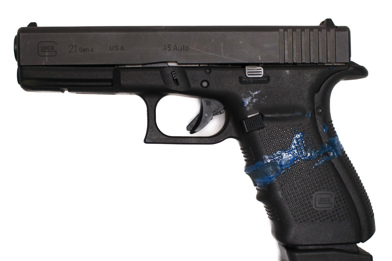 GLOCK 21 Gen4 45 ACP Police Trade-In Pistol with 30 Round Drum Magazine