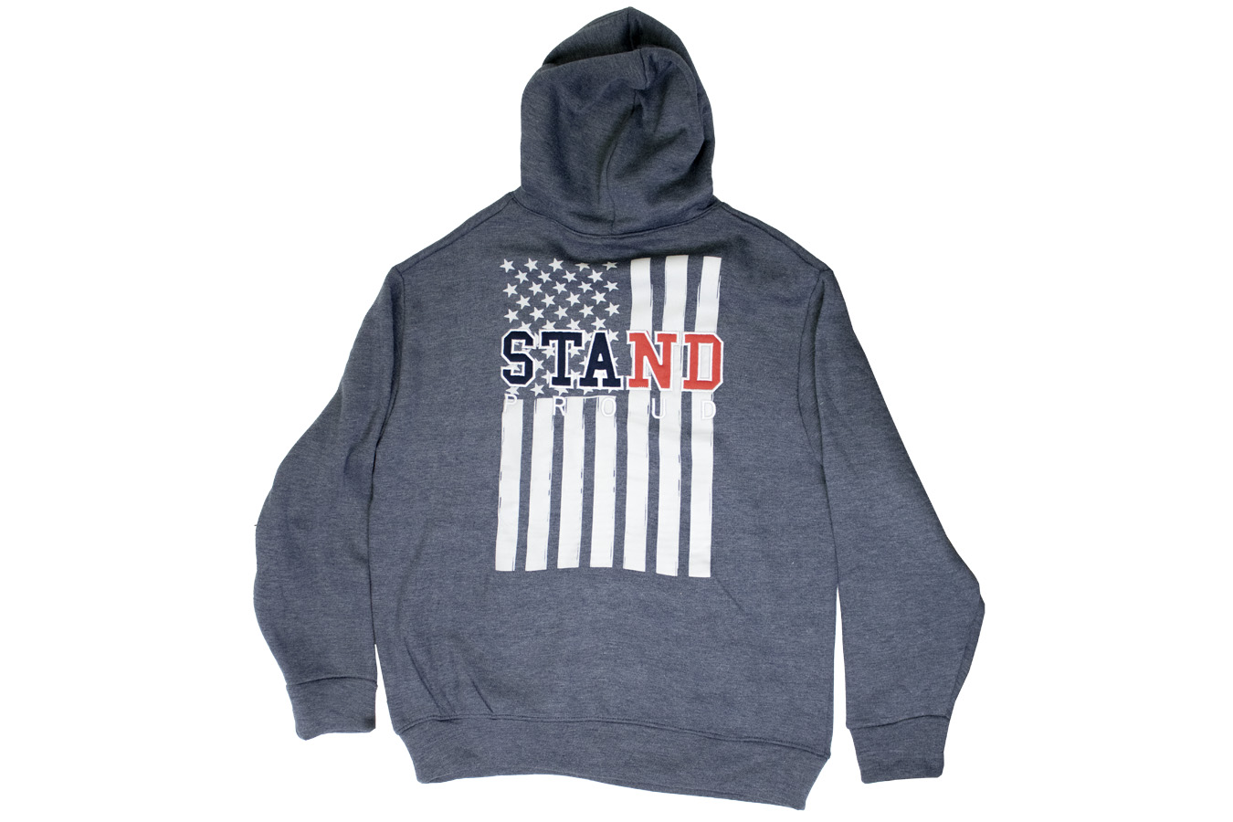 BLUESTONE Men's Stand Flag Fleece Hoodie