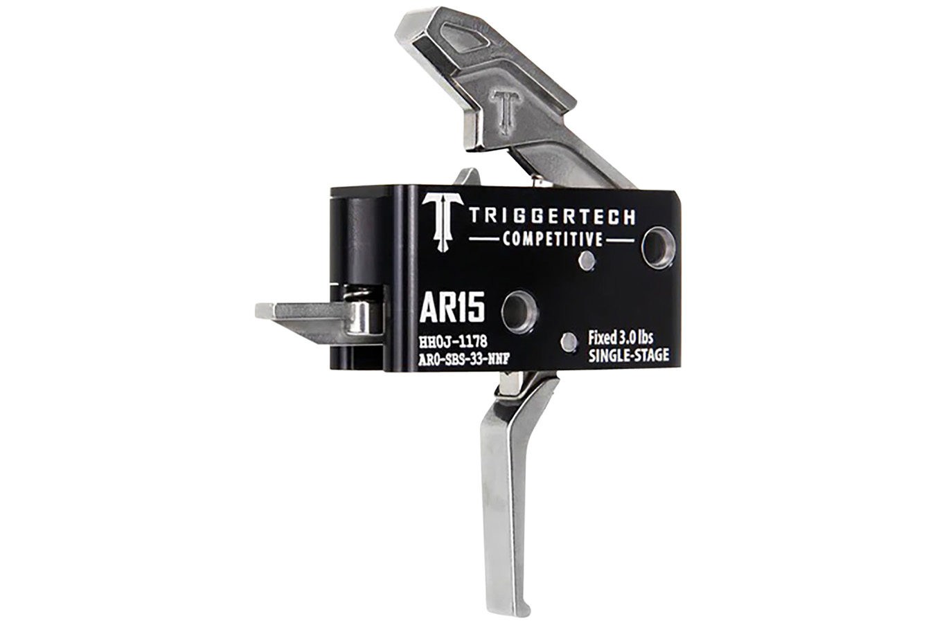 TRIGGERTECH  Competitive Stainless Flat Single-Stage 3 lbs Fixed for AR-15