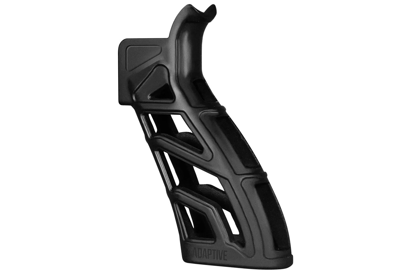 ADAPTIVE TACTICAL Lightweight Tactical Grip (LTG) Skeletonized Black Polymer, 25 Degree Grip Angle, Fits AR Platform