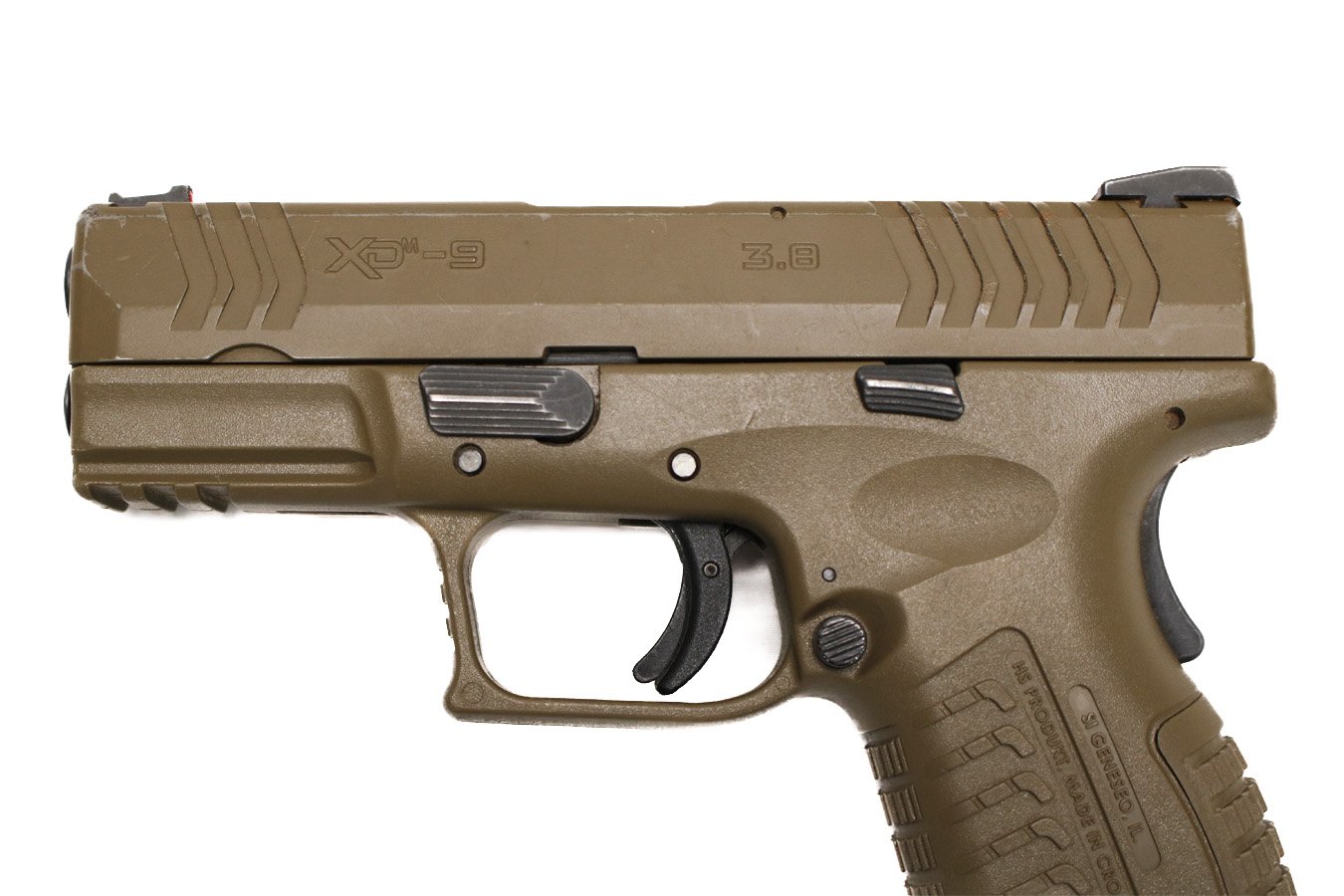 SPRINGFIELD XDM-9 3.8 9mm Police Trade-in Pistol with FDE FInish (Magazine Not Included)