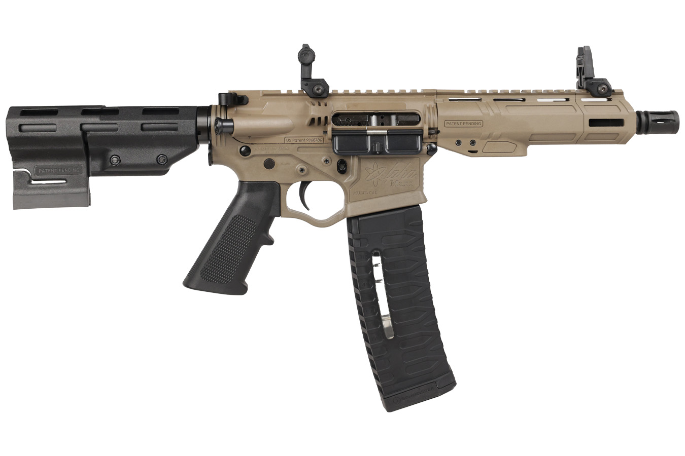 AMERICAN TACTICAL Alpha Maxx 5.56mm Pistol with FDE Finish and 60 Round Magazine