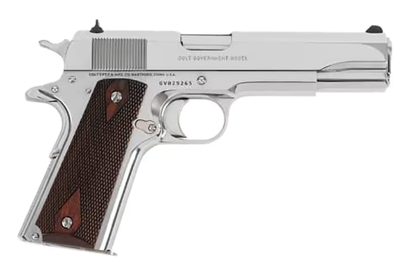 COLT 1911 Custom Government 38 Super Full Size Pistol with Polished Stainless Finish (Blemished)