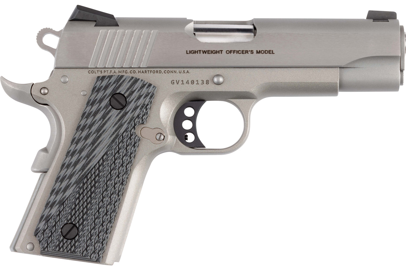 COLT Lightweight Officer 45 ACP Semi-Auto Pistol with Stainless Cerakote Finish (Blem