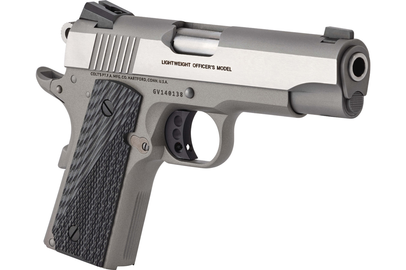 COLT Lightweight Officer 45 ACP Semi-Auto Pistol with Stainless Cerakote Finish (Blem