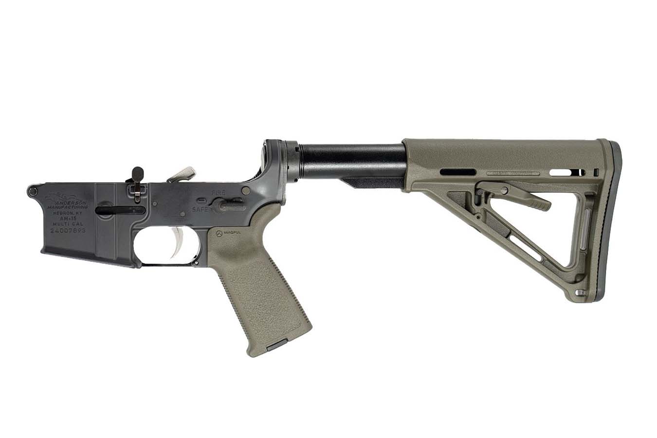ANDERSON MANUFACTURING AM-15 Complete Lower Multi-Cal, OD Green