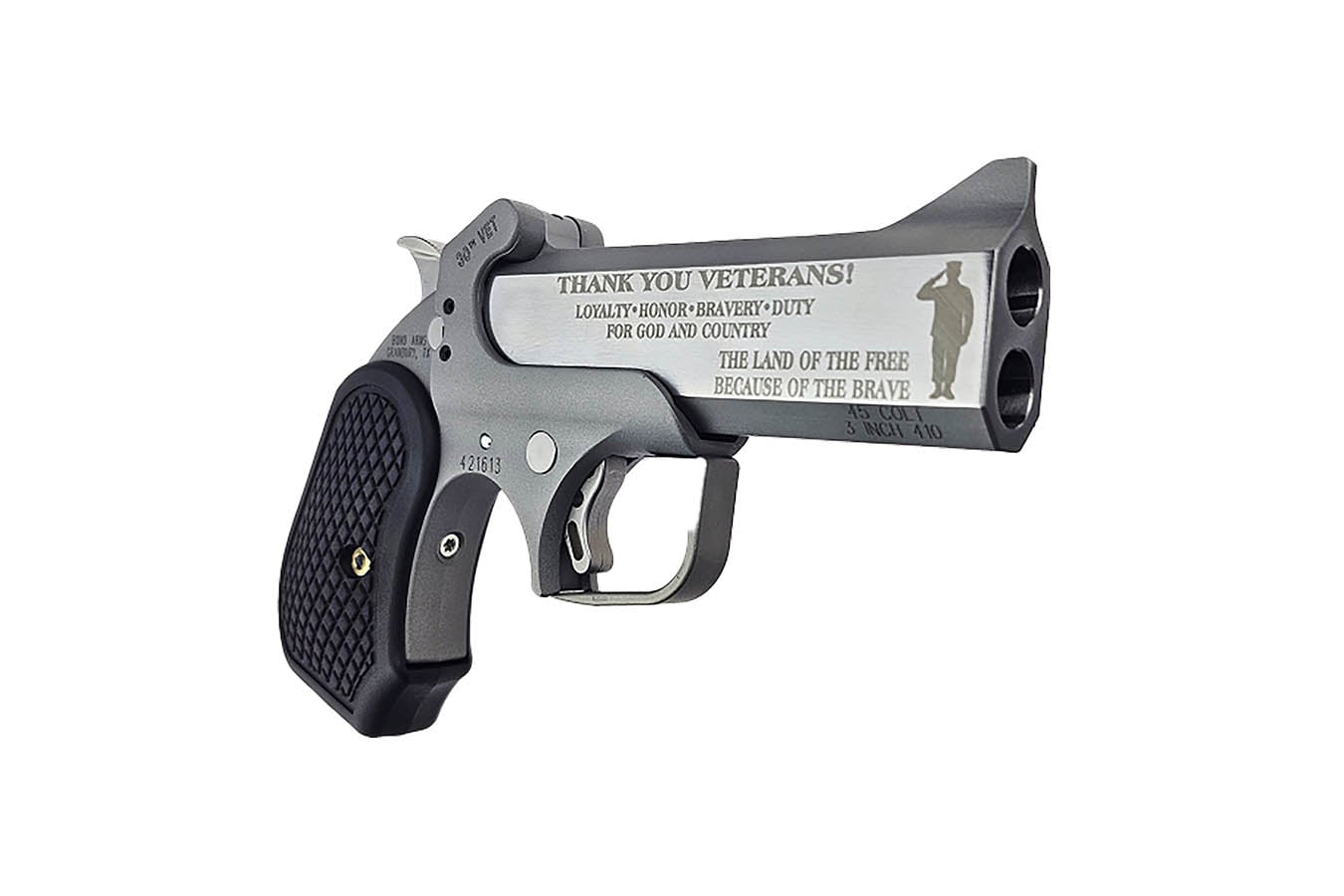 BOND ARMS INC 30th VET 45 Colt/410-Bore Break-Action Pistol w/ Engraved Barrel