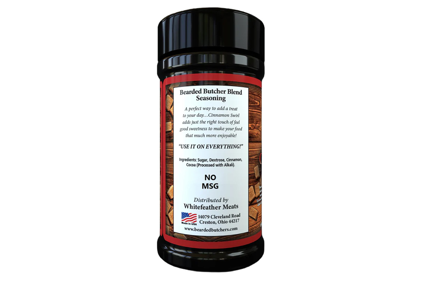 BEARDED BUTCHER Cinnamon Swirl Blend 11oz Shaker