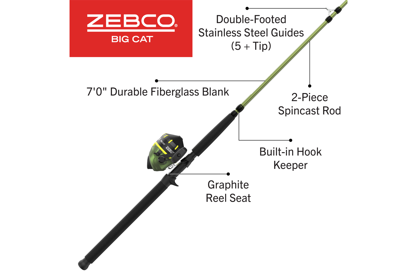 ZEBCO Big Cat 8'0