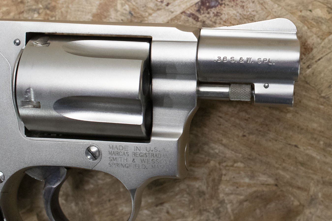 SMITH AND WESSON Model 442 NO DASH 38SPL Hammerless Police Trade-In Revolver in Stainless