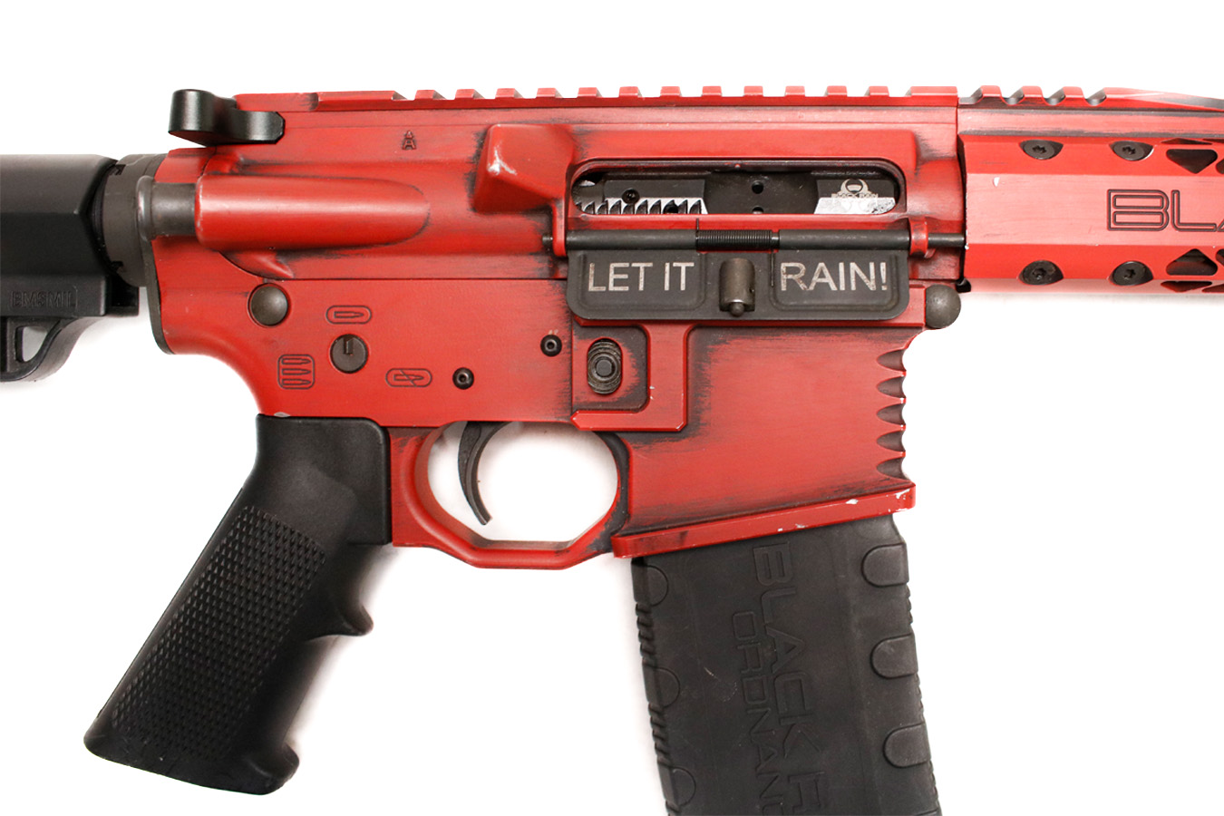 BLACK RAIN ORDNANCE Fallout15 5.56 NATO Police Trade-in Rifle with Red Cerakote Finish