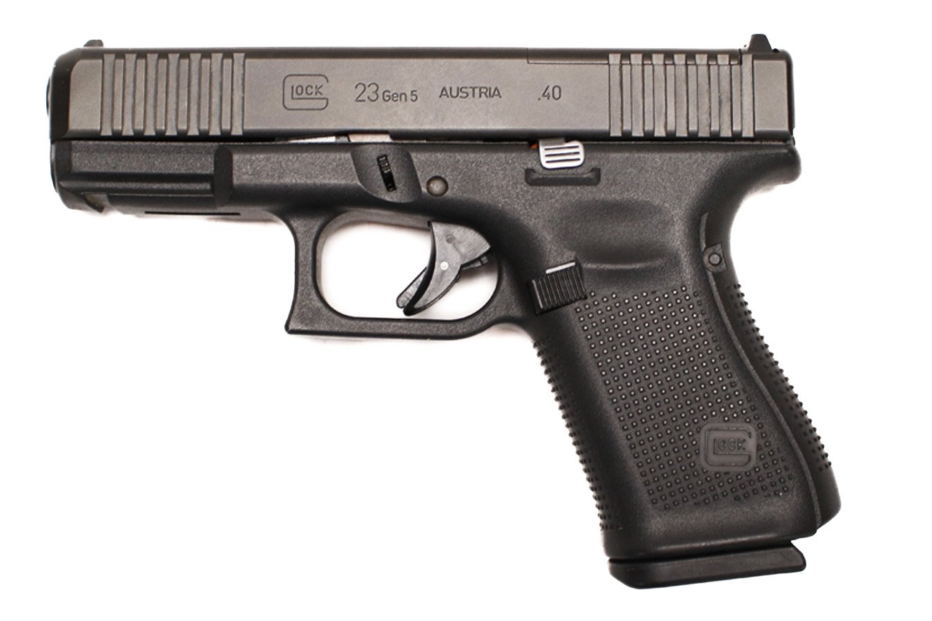 GLOCK 23 Gen5 MOS 40 S&W Police Trade-In Optic Ready Pistol with Front Serrations