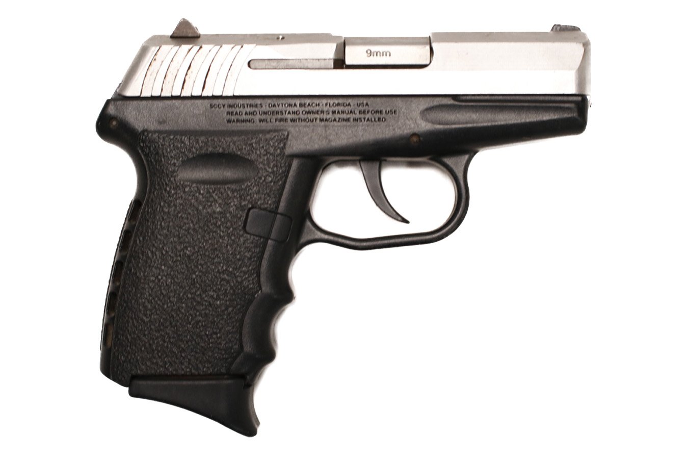 SCCY CPX-2 9mm Police Trade-In Pistol with Black Frame and Stainless Slide