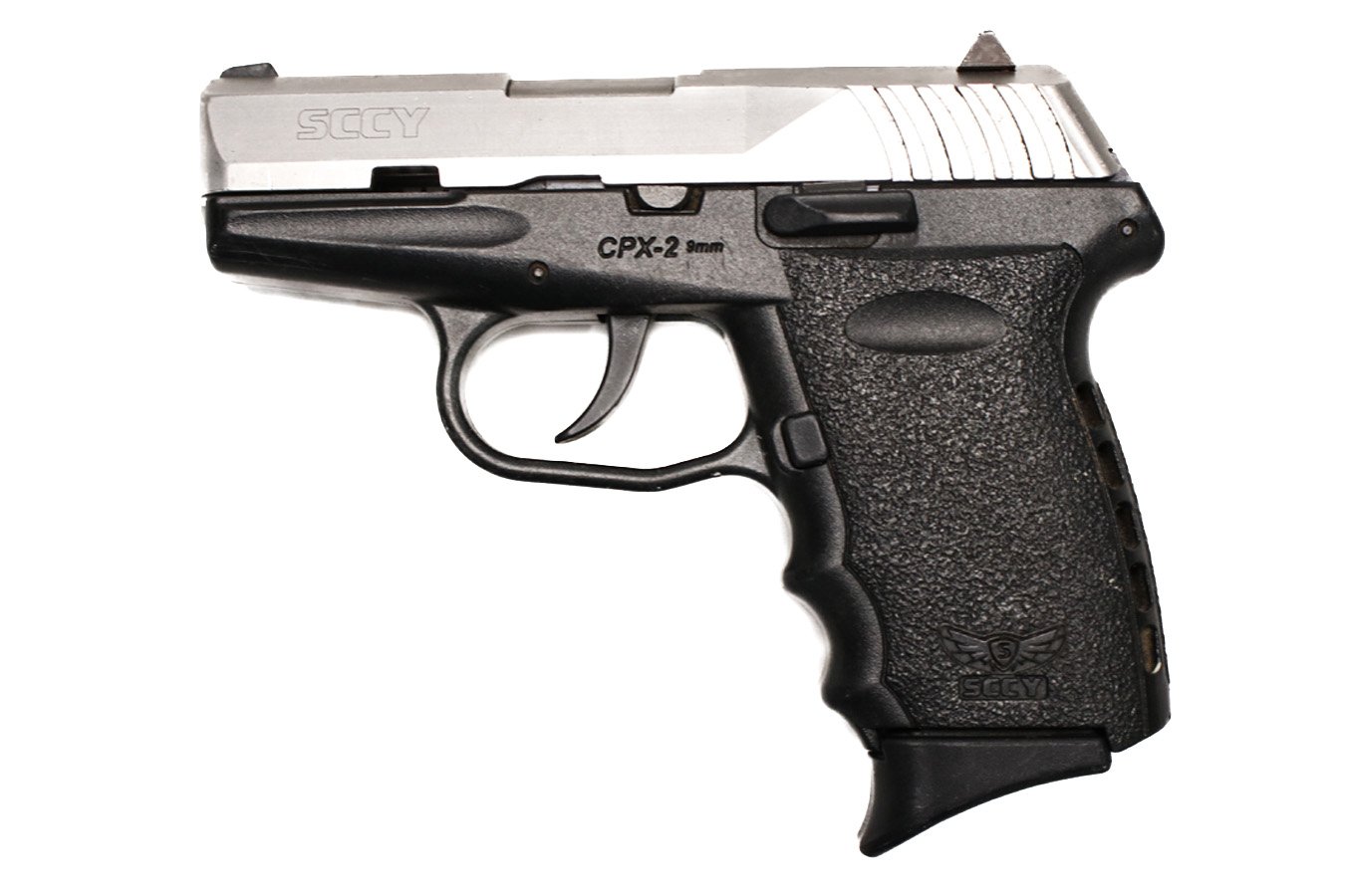 SCCY CPX-2 9mm Police Trade-In Pistol with Black Frame and Stainless Slide