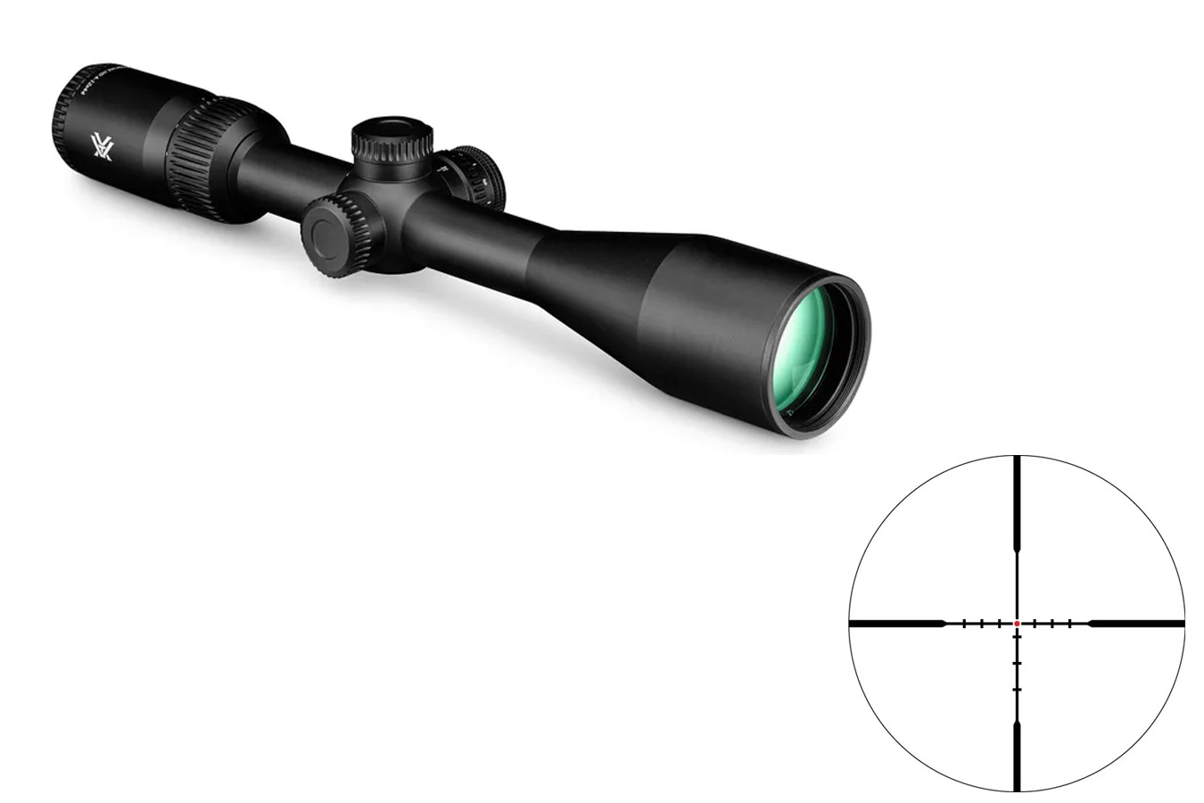VORTEX OPTICS Crossfire HD 4 12x44 Illuminated Dead Hold 2A BD MOA Reticle 1 Inch Tube