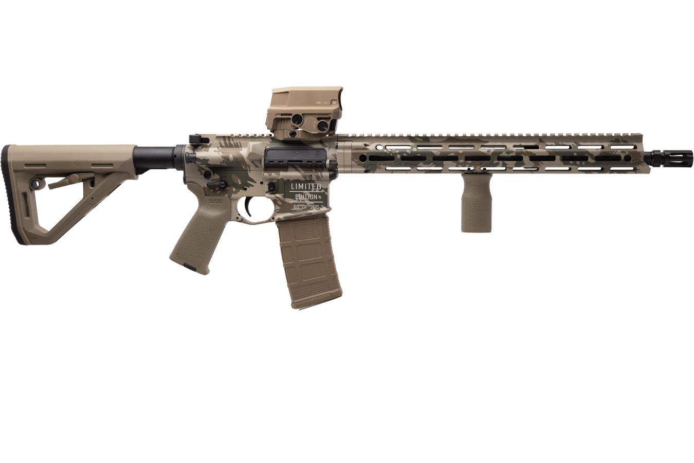 DANIEL DEFENSE DDM4 V7 5.56 NATO Semi-Automatic Rifle with Vortex Optic and Rodesian Camo Finish