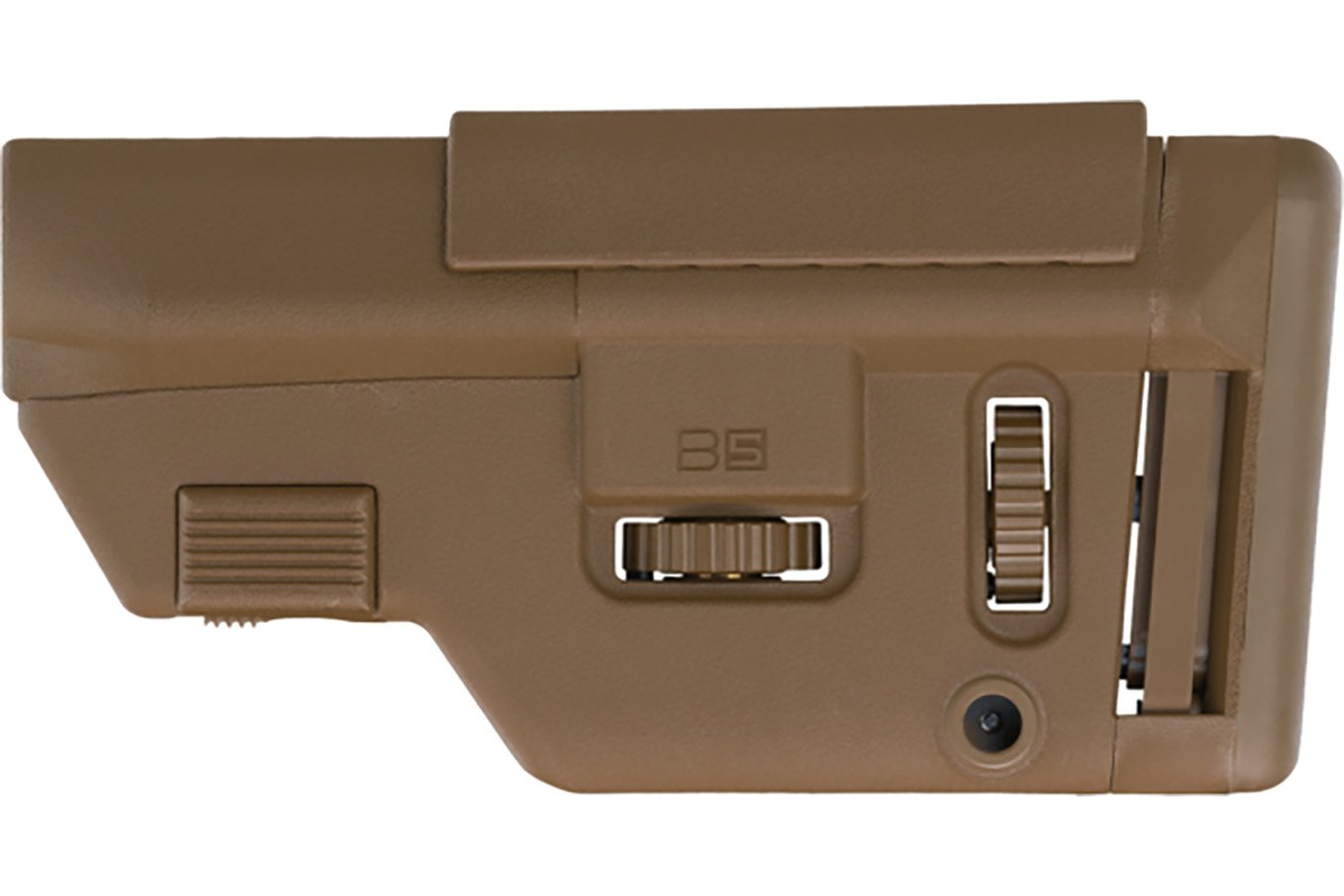 B5 SYSTEMS Precision Coyote Brown Synthetic Adjustable with Cheek Riser Fits AR-Platform