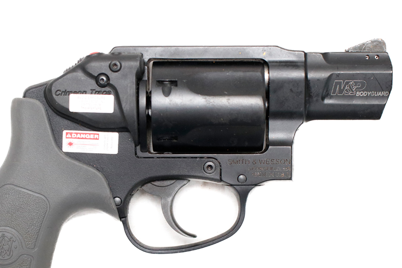 SMITH AND WESSON M&P Bodyguard 38 SPL+P Police Trade-In Revolver with Crimson Trace Laser