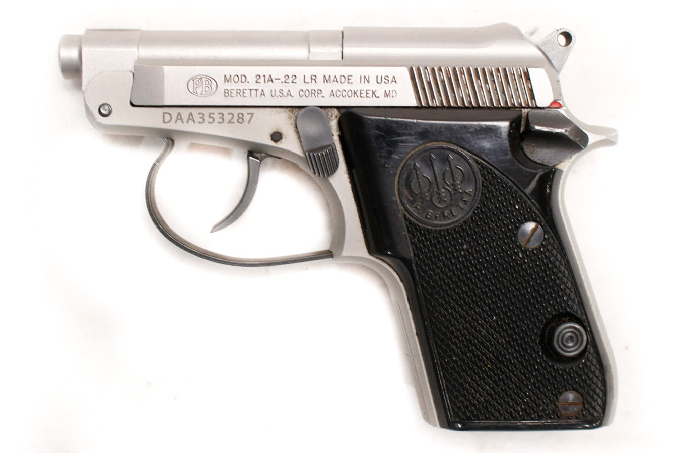 BERETTA 21A 22LR Police Trade-In Pistol (No Magazine)