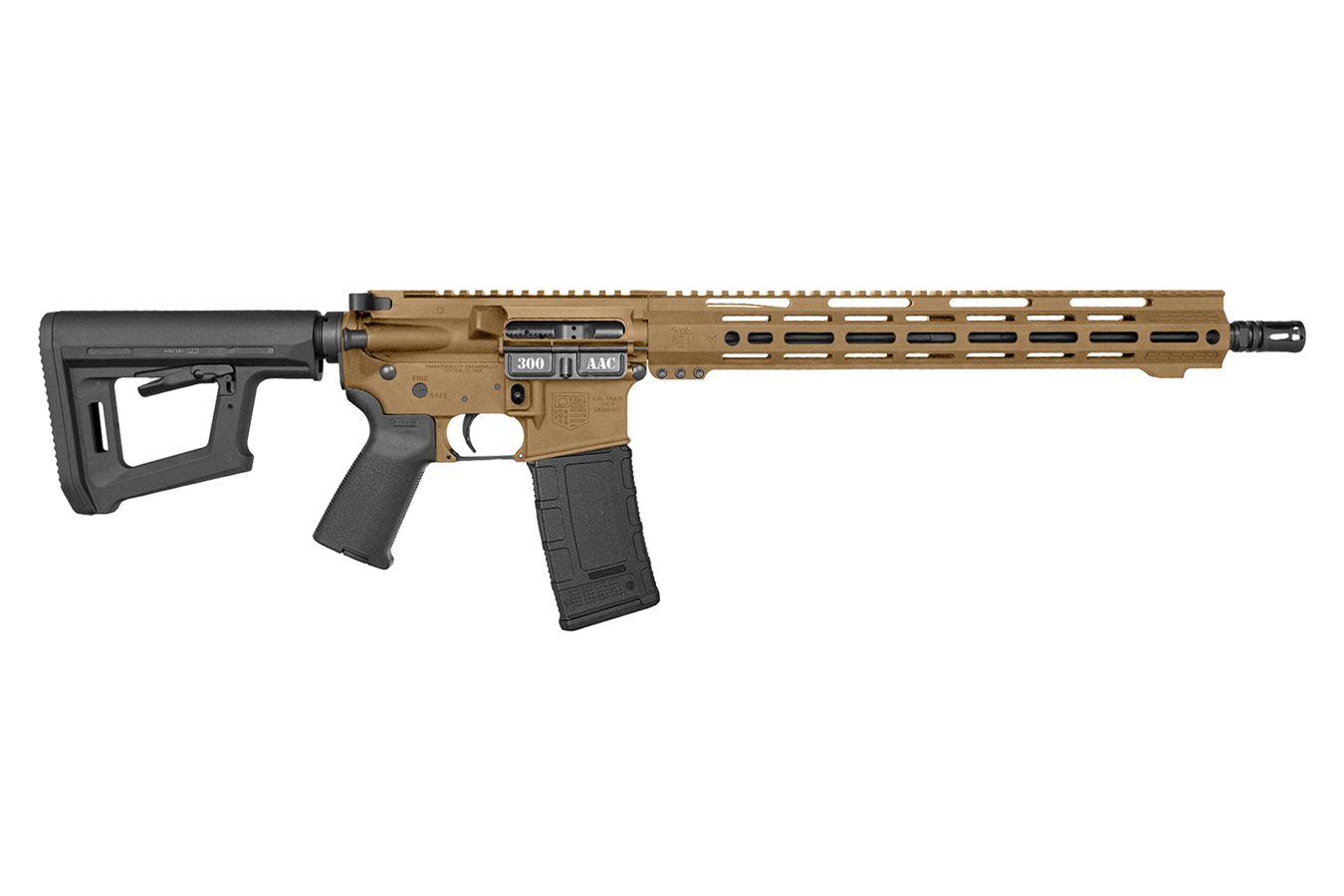 DIAMONDBACK DB15 300 Blackout Semi-Auto Rifle with Burnt Bronze Cerakote Finish
