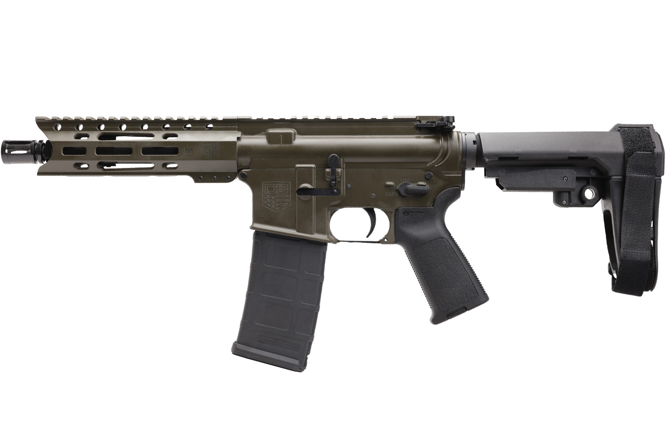 DIAMONDBACK DB15 5.56 NATO AR Pistol with OD Green Finish