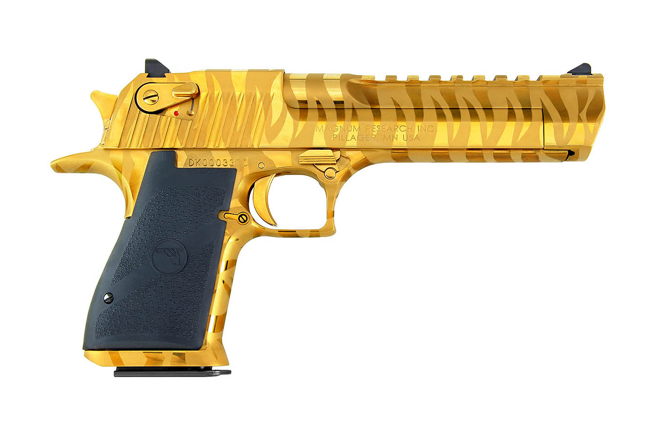MAGNUM RESEARCH Desert Eagle Mark XIX 357 Magnum Semi-Auto Pistol with Gold Tiger Stripe Finish (Blemished)