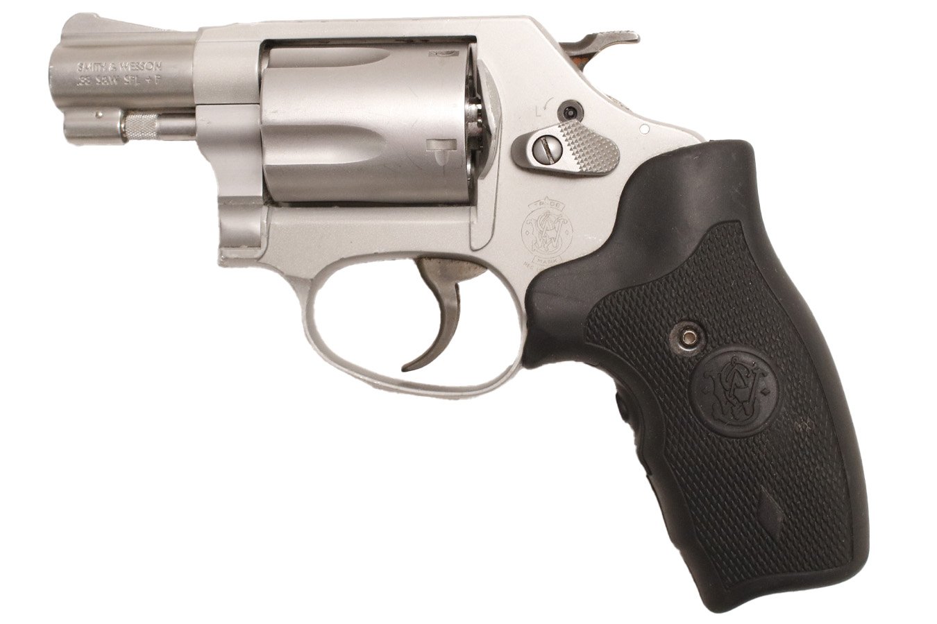 SMITH AND WESSON 637-2 Airweight 38 Special Police Trade-in Revolver with Crimson Trace Laser Grip