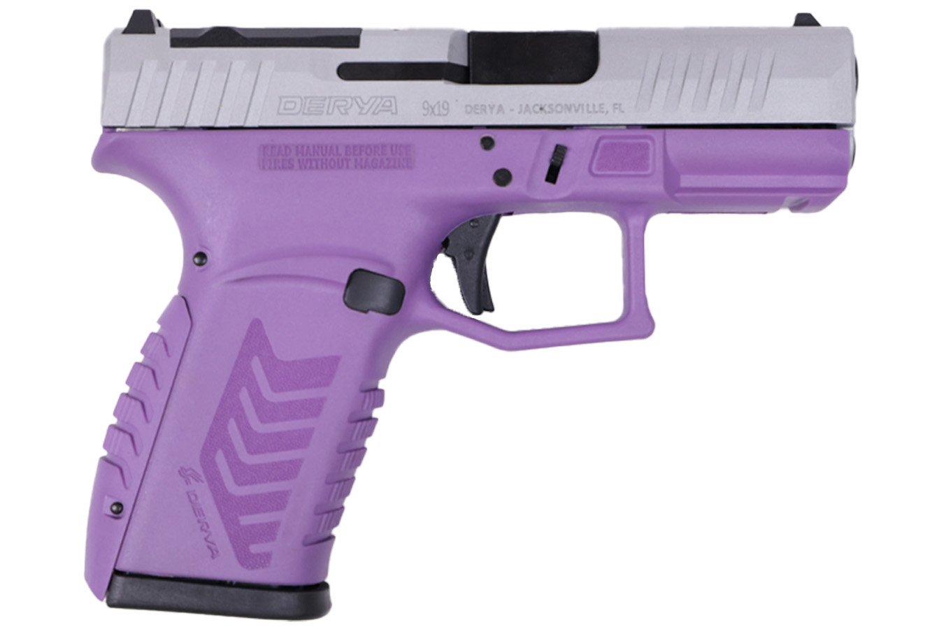 DERYA FIREARMS DY9Z Optic-Ready 9mm Semi-Auto Pistol with Purple/Silver Two-Tone Finish