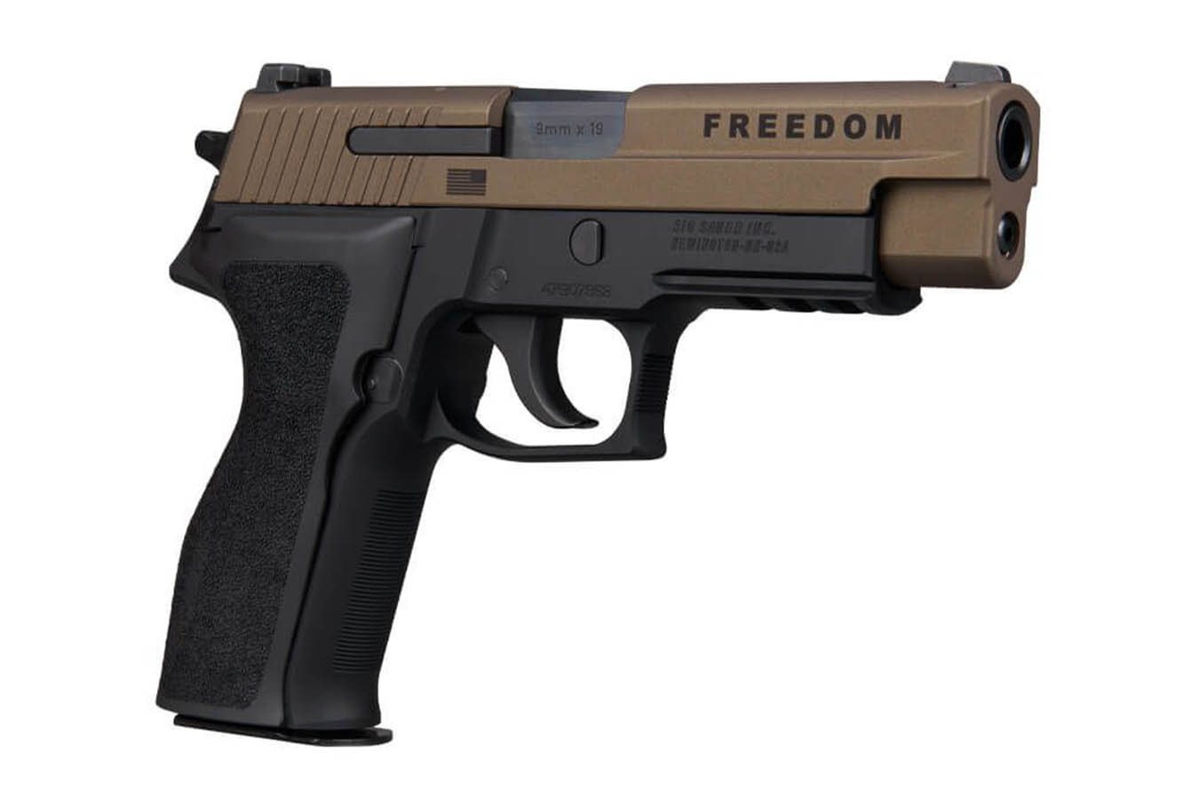 SIG SAUER P226 Freedom 9mm DA/SA Pistol with Bronze Freedom Slide and 3 Magazines