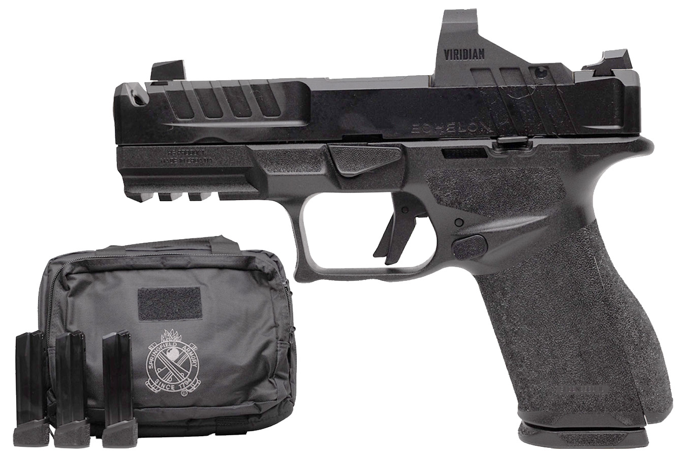 SPRINGFIELD Echelon 4.0C Comp 9mm Gear Pac with Viridian RFX-11 Green Dot, Four Mags and Pistol Bag