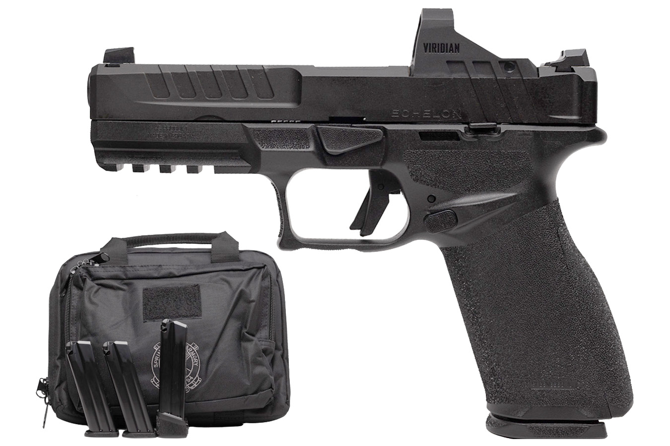 SPRINGFIELD Echelon 4.5F 9mm Gear Pac with Viridian RFX-11 Green Dot, Four Mags and Pistol B