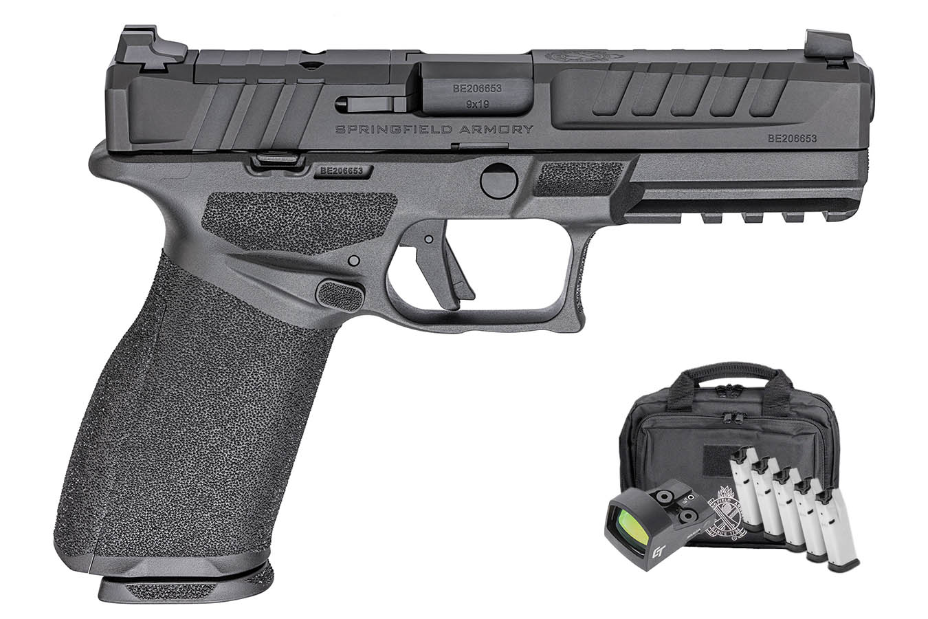 SPRINGFIELD Echelon 4.5 9mm Optic Ready Pistol with 5 Total Mags Red-Dot and Range Bag