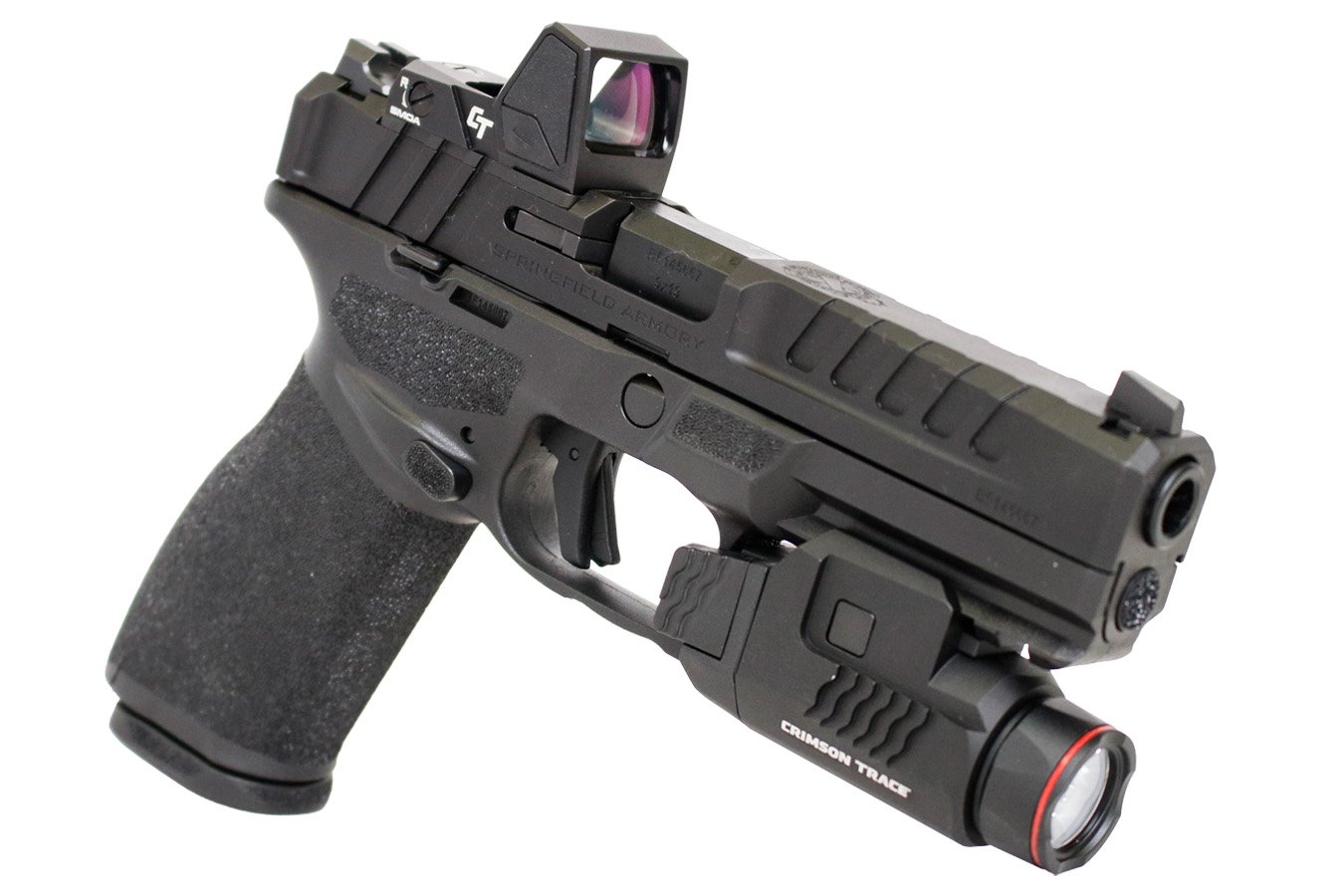 SPRINGFIELD Echelon 9mm Optic Ready Pistol with Crimson Trace Red Dot/Light, Five Magazines and Range Bag