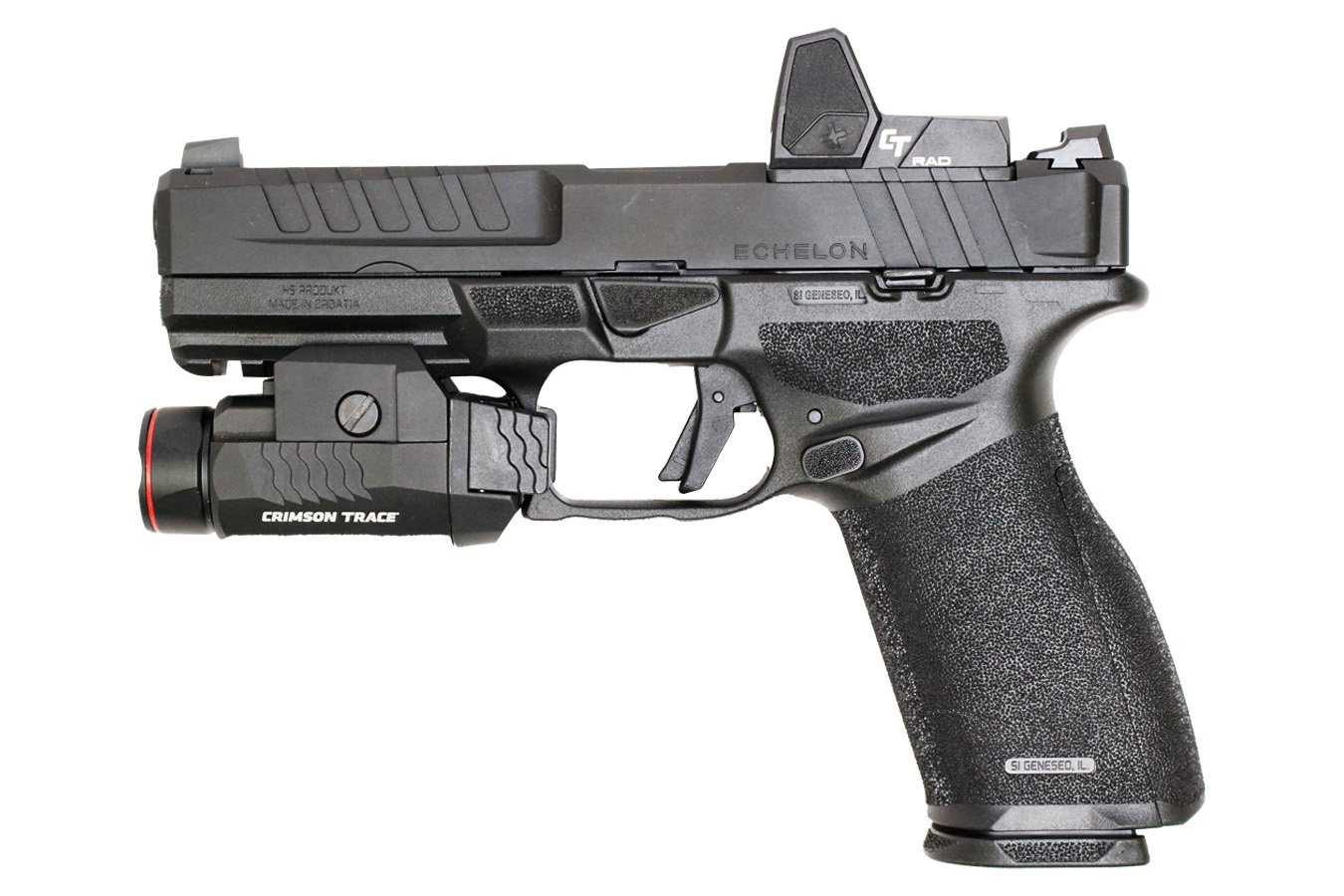 SPRINGFIELD Echelon 9mm Optic Ready Pistol with Crimson Trace Red Dot/Light, Five Magazines and Range Bag