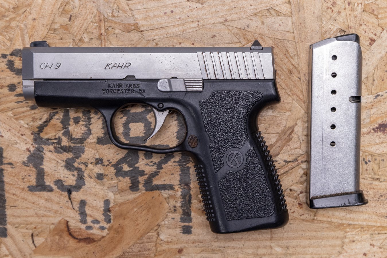 KAHR ARMS CW9 9mm Police Trade-In Pistol with Stainless Steel Slide