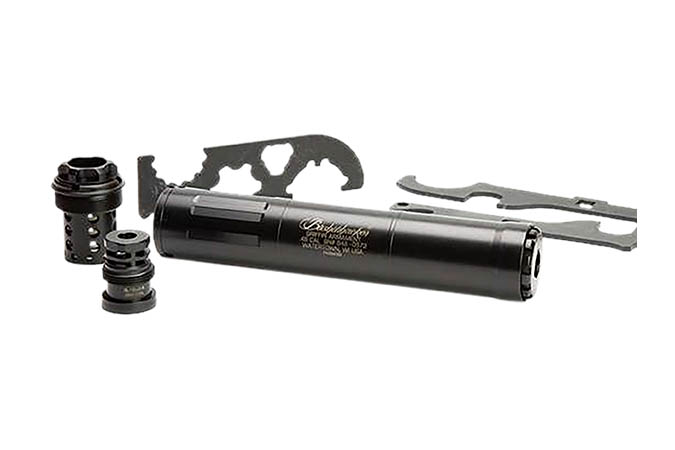 GRIFFIN ARMAMENT Bushwacker 46 Multi Caliber Modular Suppressor with Plan A Taper Mount