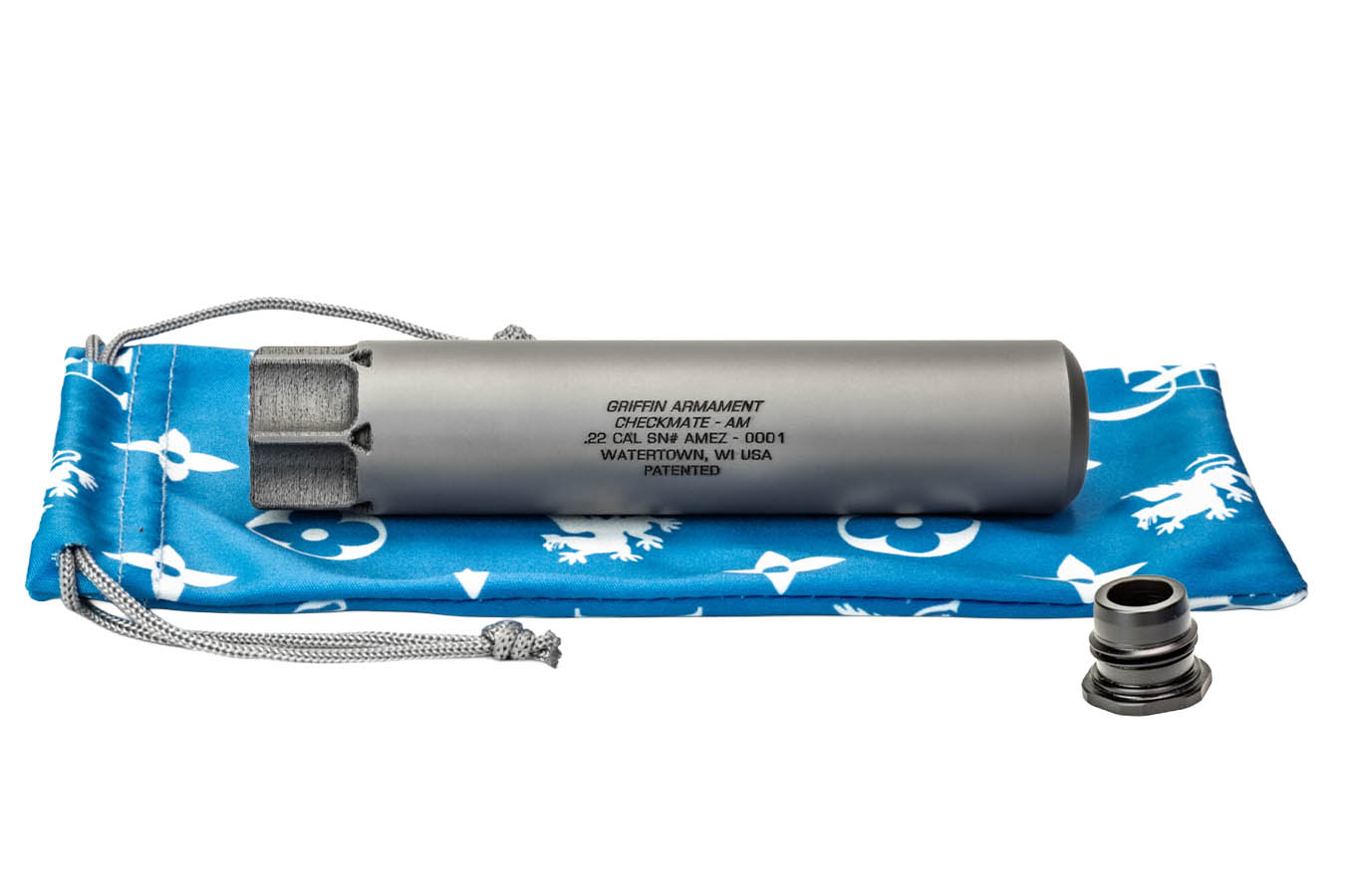 GRIFFIN ARMAMENT CHECKMATE-22 22 Caliber Suppressor with EZ-LOK Mounting System