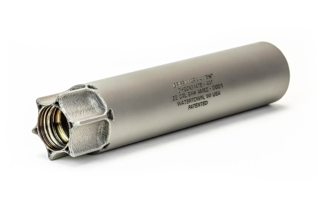 GRIFFIN ARMAMENT CHECKMATE-22 22 Caliber Suppressor with EZ-LOK Mounting System