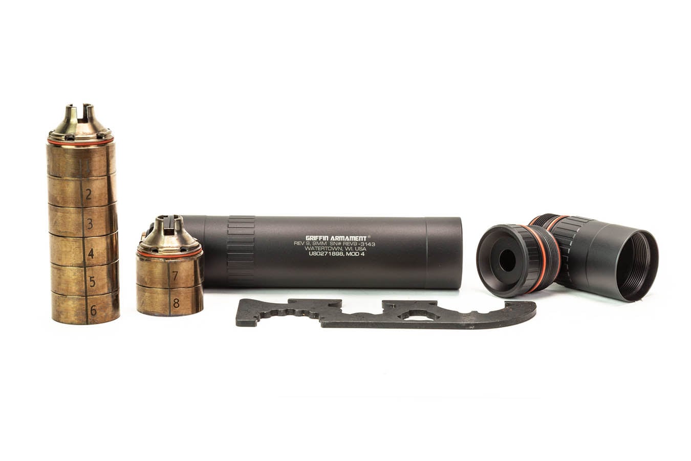 GRIFFIN ARMAMENT Revolution 9 Mod 4 9mm Suppressor