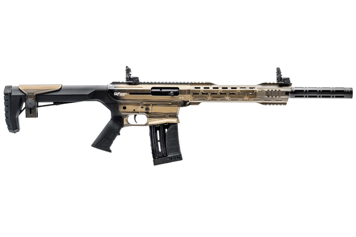 GFORCE ARMS GF25 12-Gauge Semi-Auto Shotgun with Burnt Bronze US Flag Finish