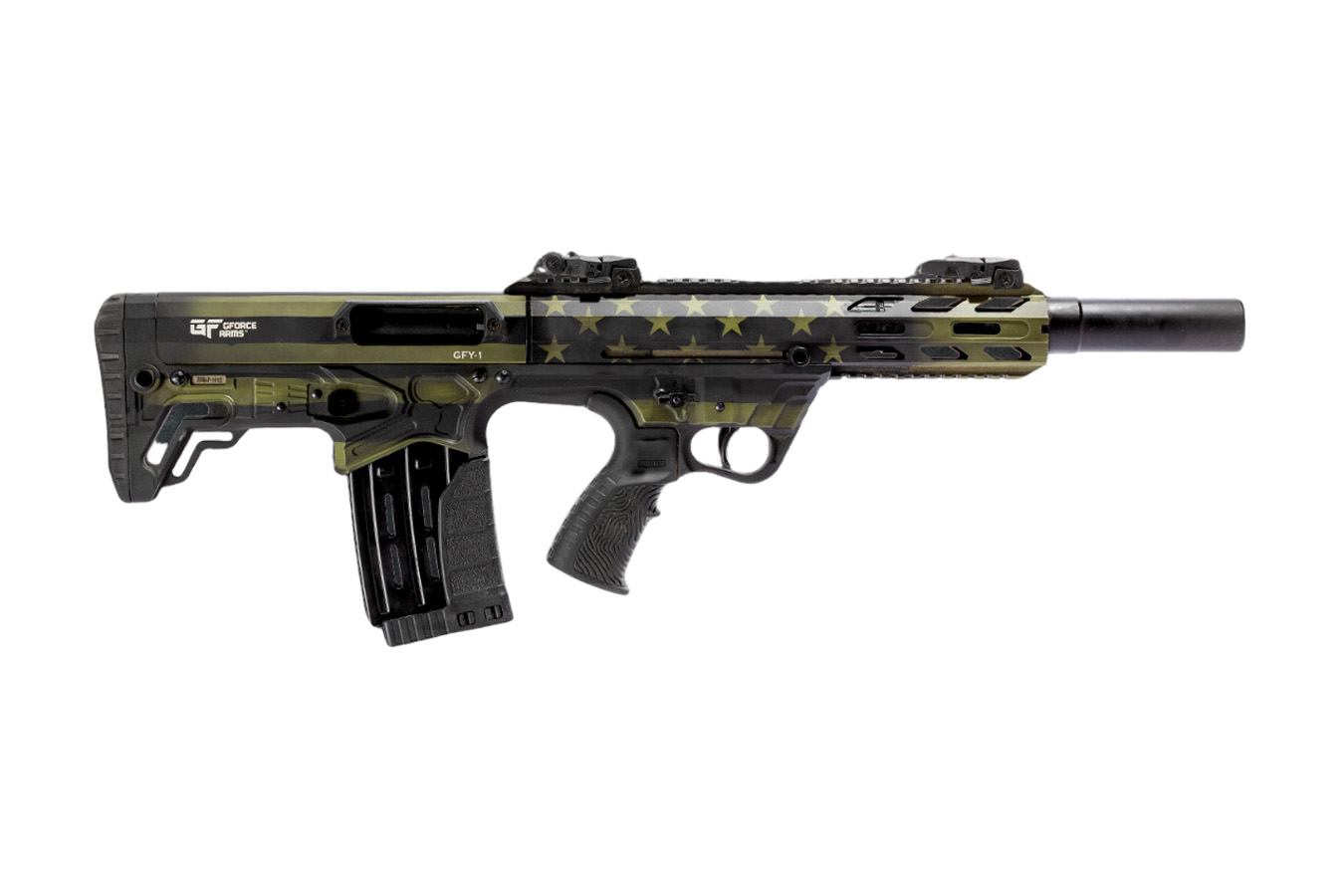 GFORCE ARMS GFY-1 12 Gauge Semi-Auto Shotgun with Bazooka Green USA Flag Finish