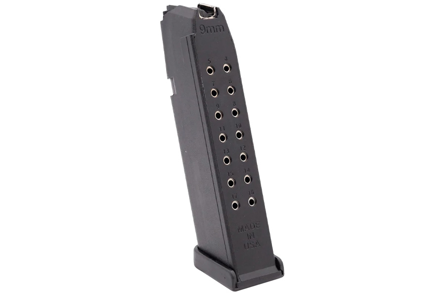 PROMAG Standard 18rd 9mm Luger Compatible w/Glock 17/19/26 Black DuPont Zytel Polymer