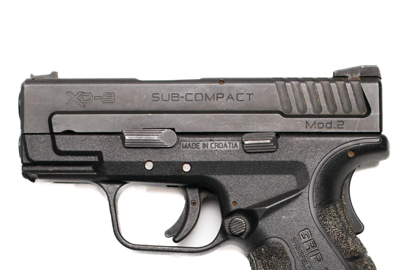SPRINGFIELD XD-9 MOD.2 Sub-Compact 9mm Police Trade-In Pistol with GRIP ZONE