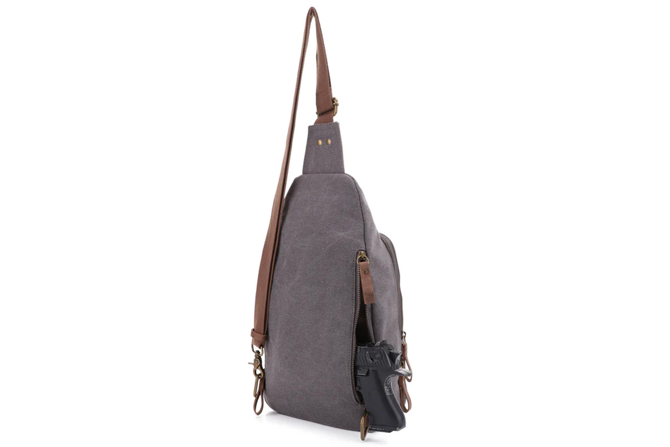 JESSIE AND JAMES Glacier Canvas Sling Concealed Carry Backpack