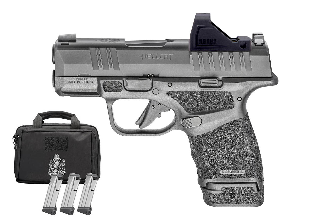 SPRINGFIELD Hellcat Micro-Compact 9mm Semi-Auto Pistol with Viridian RFX-11 Green Dot