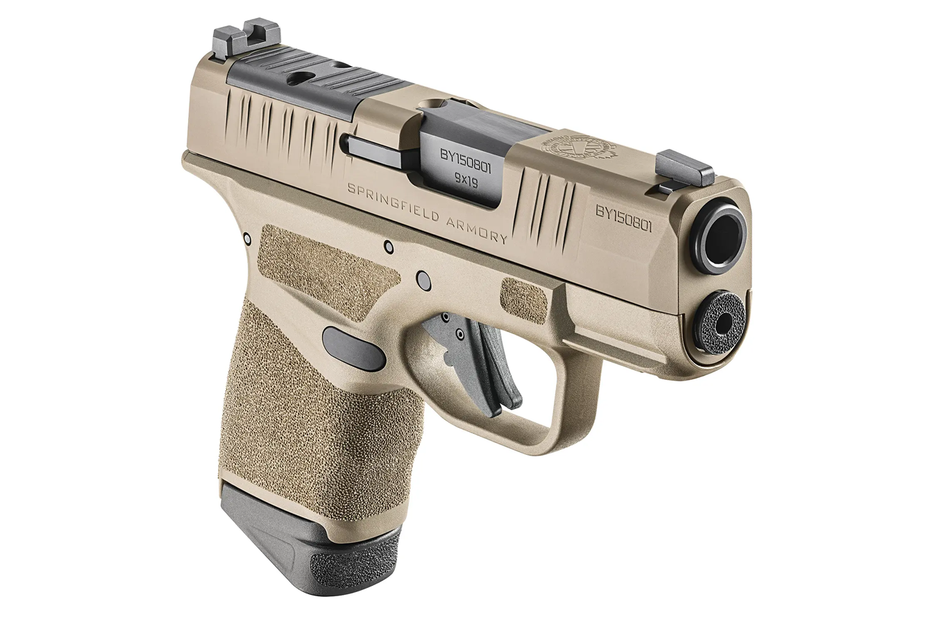 SPRINGFIELD Hellcat 9mm Semi-Auto Pistol FDE Gear Up Package with Crimson Trace Optic, Five Magazines, and Range Bag
