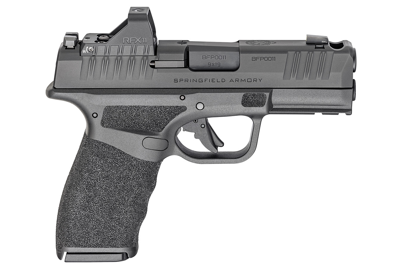 SPRINGFIELD Hellcat Pro Comp 9mm Gear Pac with Viridian RFX-11 Green Dot, Four Mags and Pistol Bag