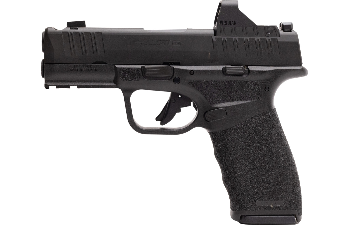 SPRINGFIELD Hellcat Pro Comp 9mm Gear Pac with Viridian RFX-11 Green Dot, Four Mags and Pistol Bag