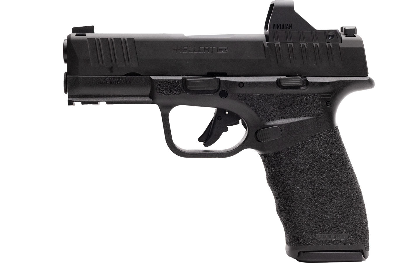 SPRINGFIELD Hellcat Pro 9mm Pistol with Viridian RFX-11 Green Dot, Four Mags and Pistol Bag