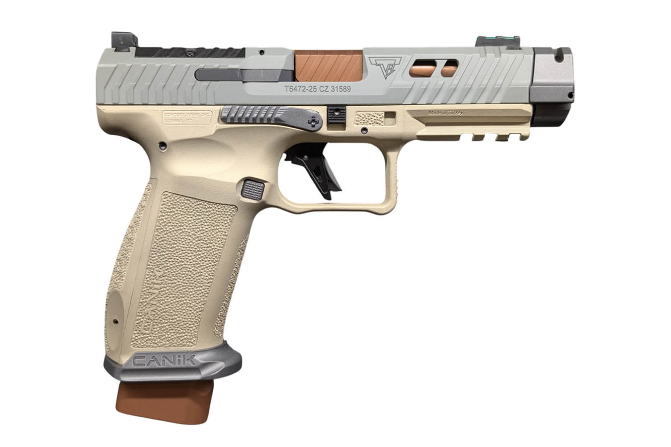 CANIK TTI Combat Suga Bear 9mm Optic Ready Pistol with Champagne/Tungsten Finish